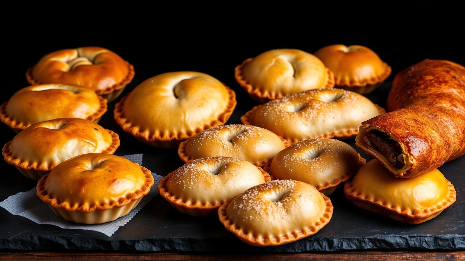 Assortment of freshly baked Nigerian pastries
